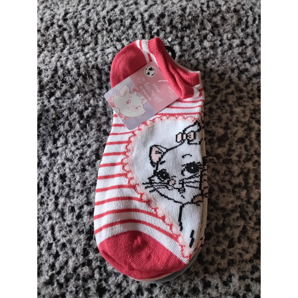 Disney Aristocats Marie Kids No-Show Socks 5 Pair Pack Pink White Blue New